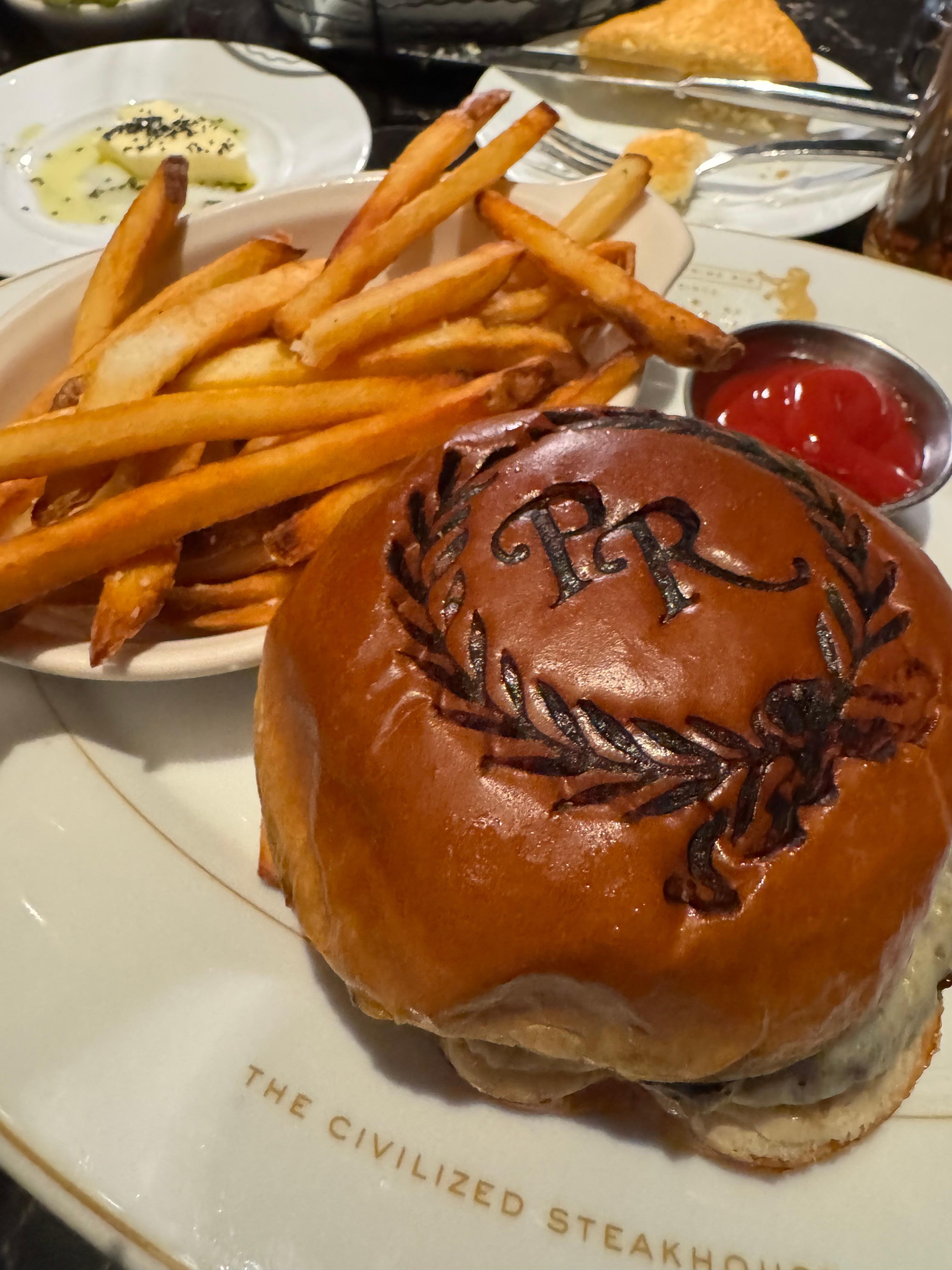 At the Prime Rib restaurant on property 