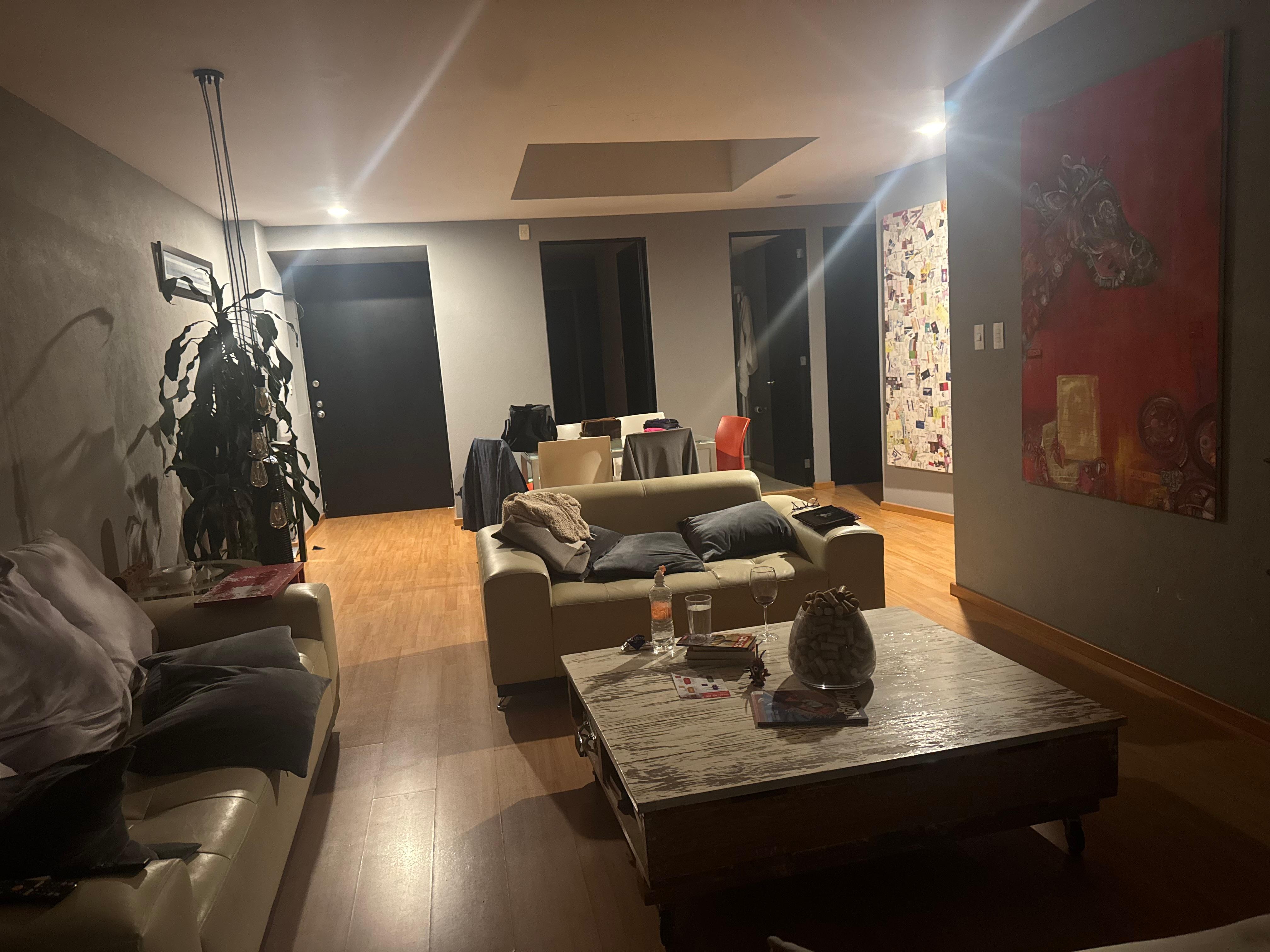 This is the spacious living room, dining and leads to the kitchen