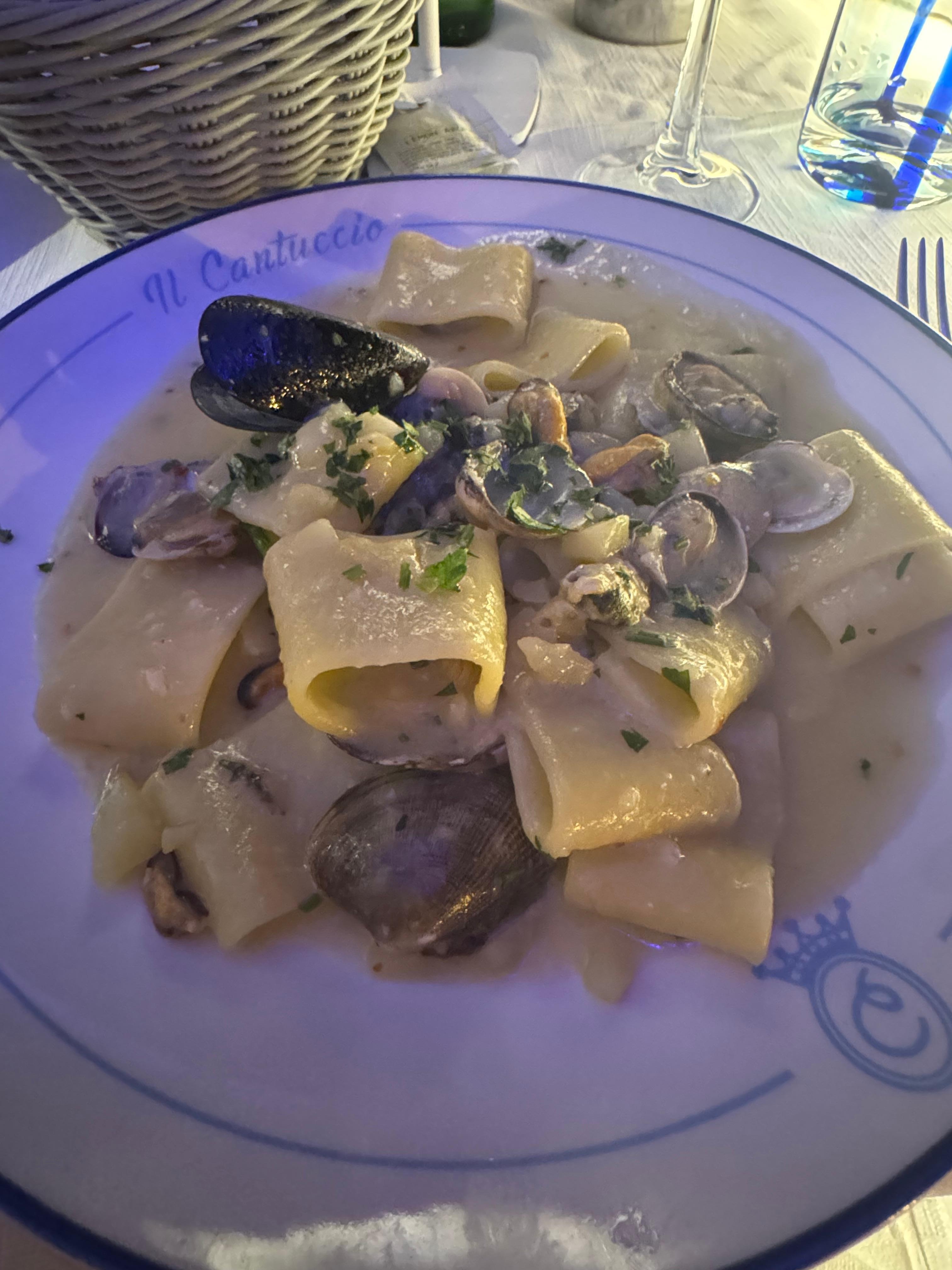 Nearby restaurant meal. The hosts reserved seats for us.