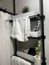 No where to hang towels
