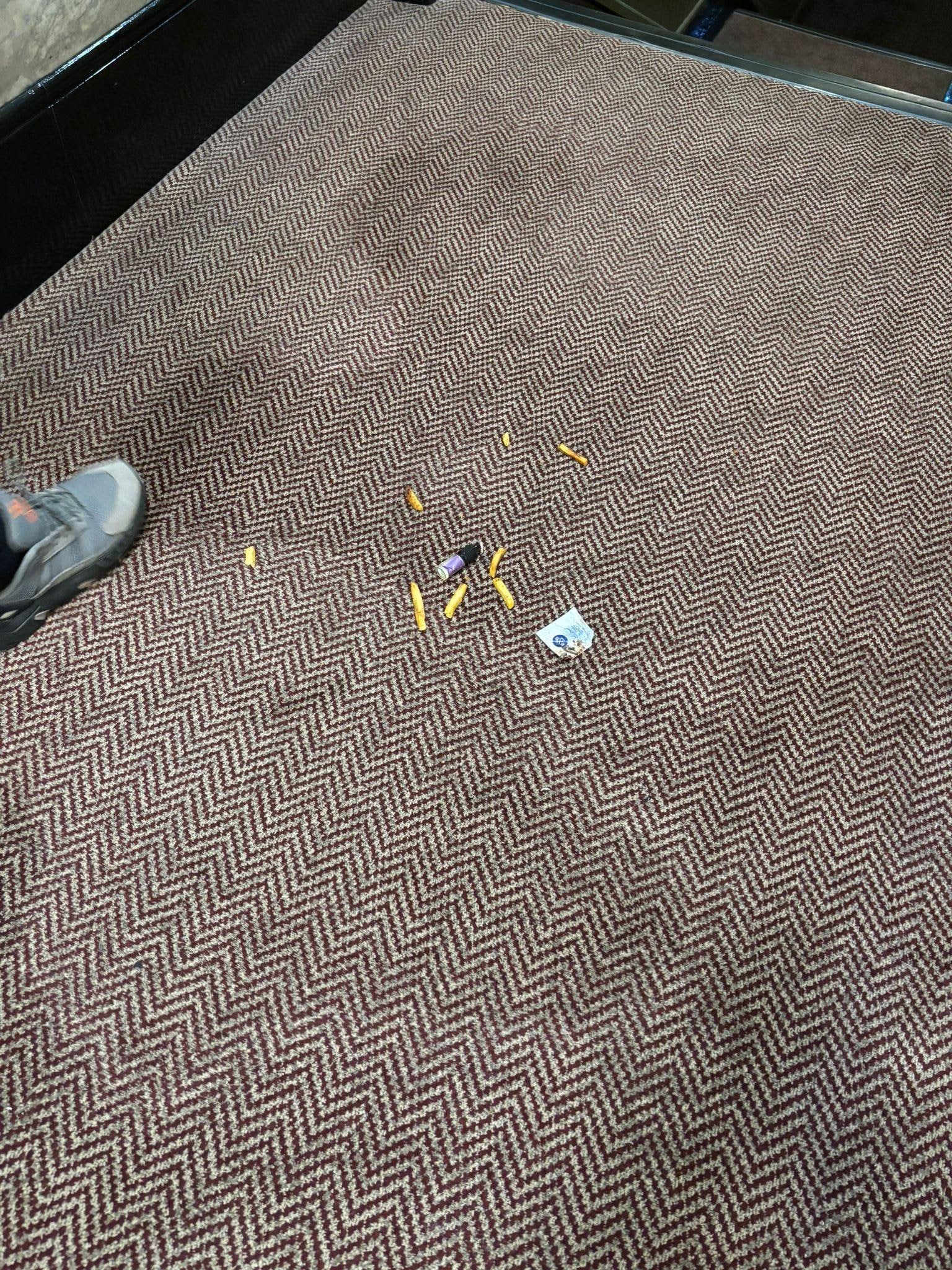 Disgusting rubbish left at top of stairs from 4pm check in until 9:30am 