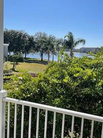 Looking out from the balcony in the room