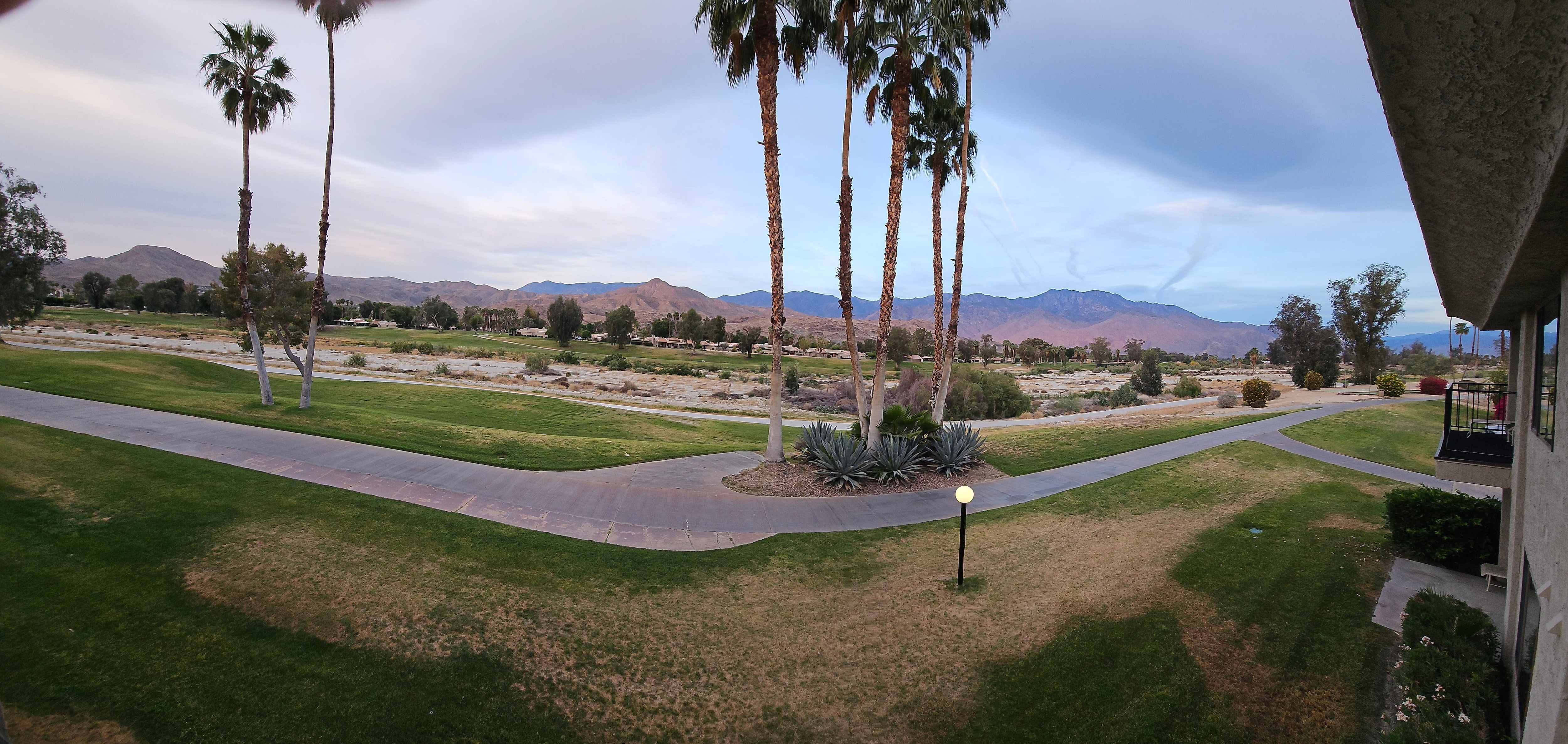 Panoramic view from the balcony