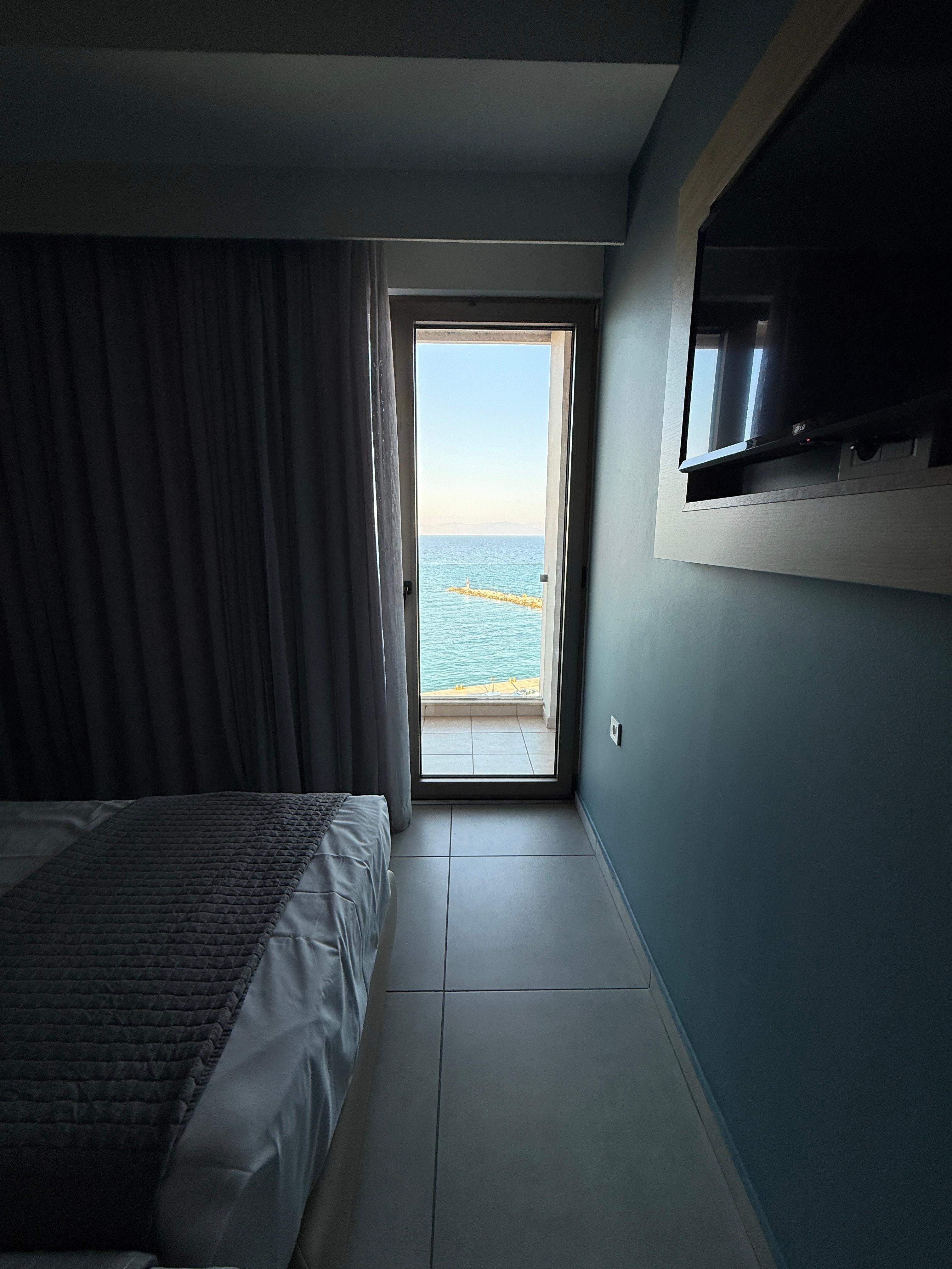 TV and door to the balcony 