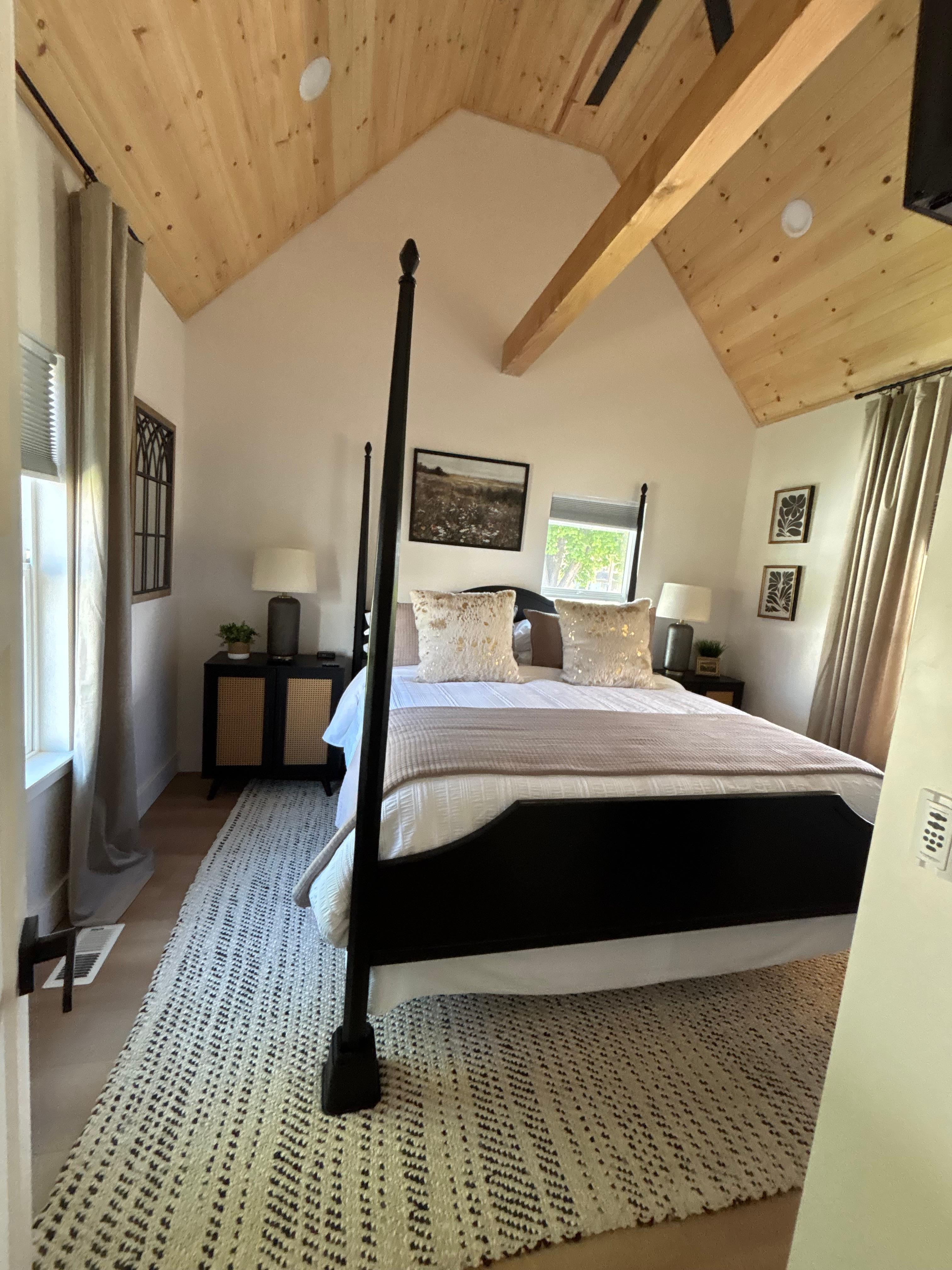 My room on main level. Bed was amazing 