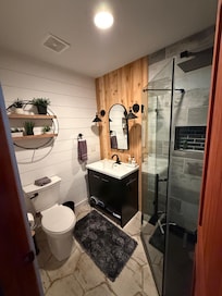 Bathroom in garage space