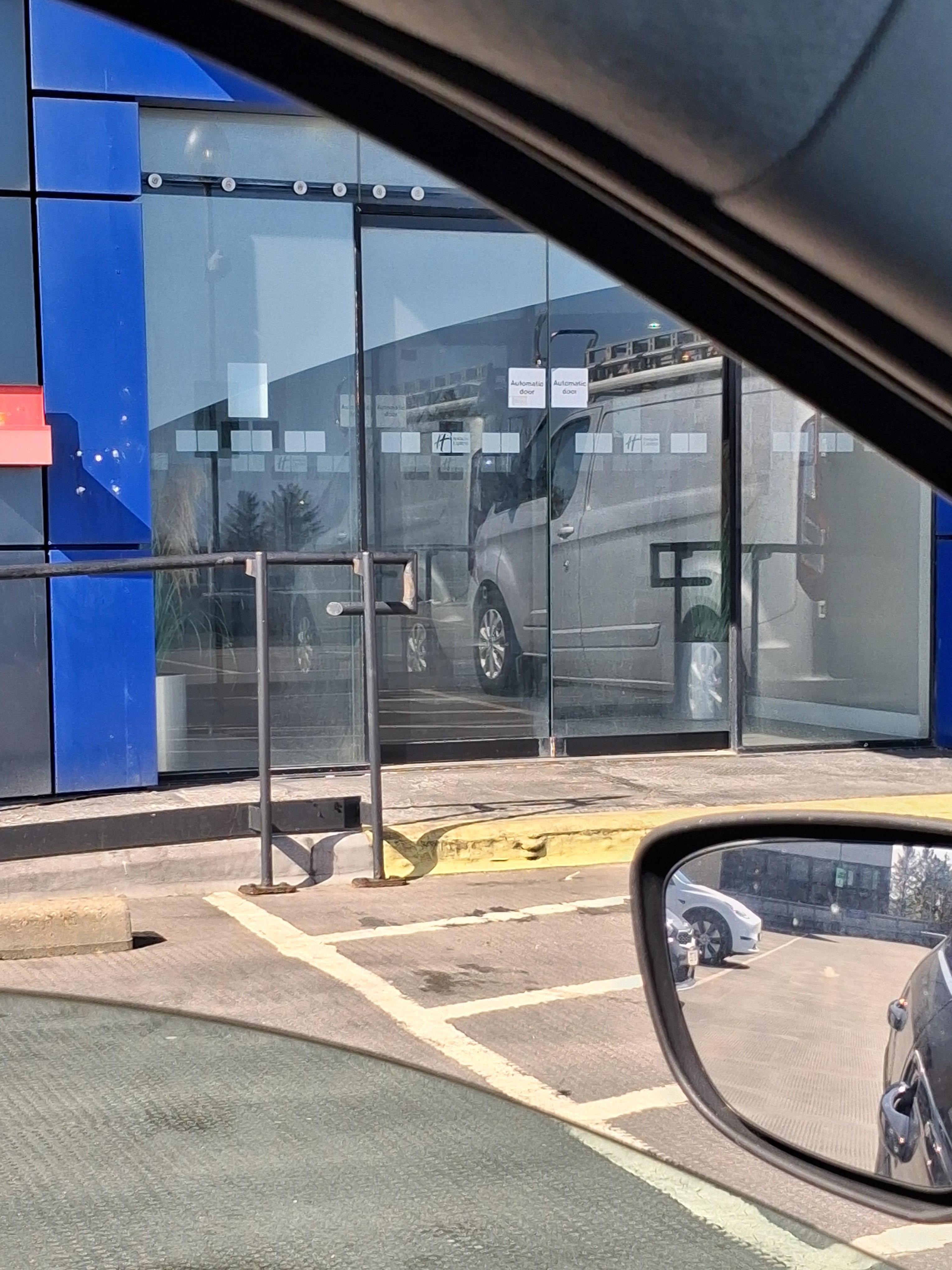 You could not see out of the doors. 