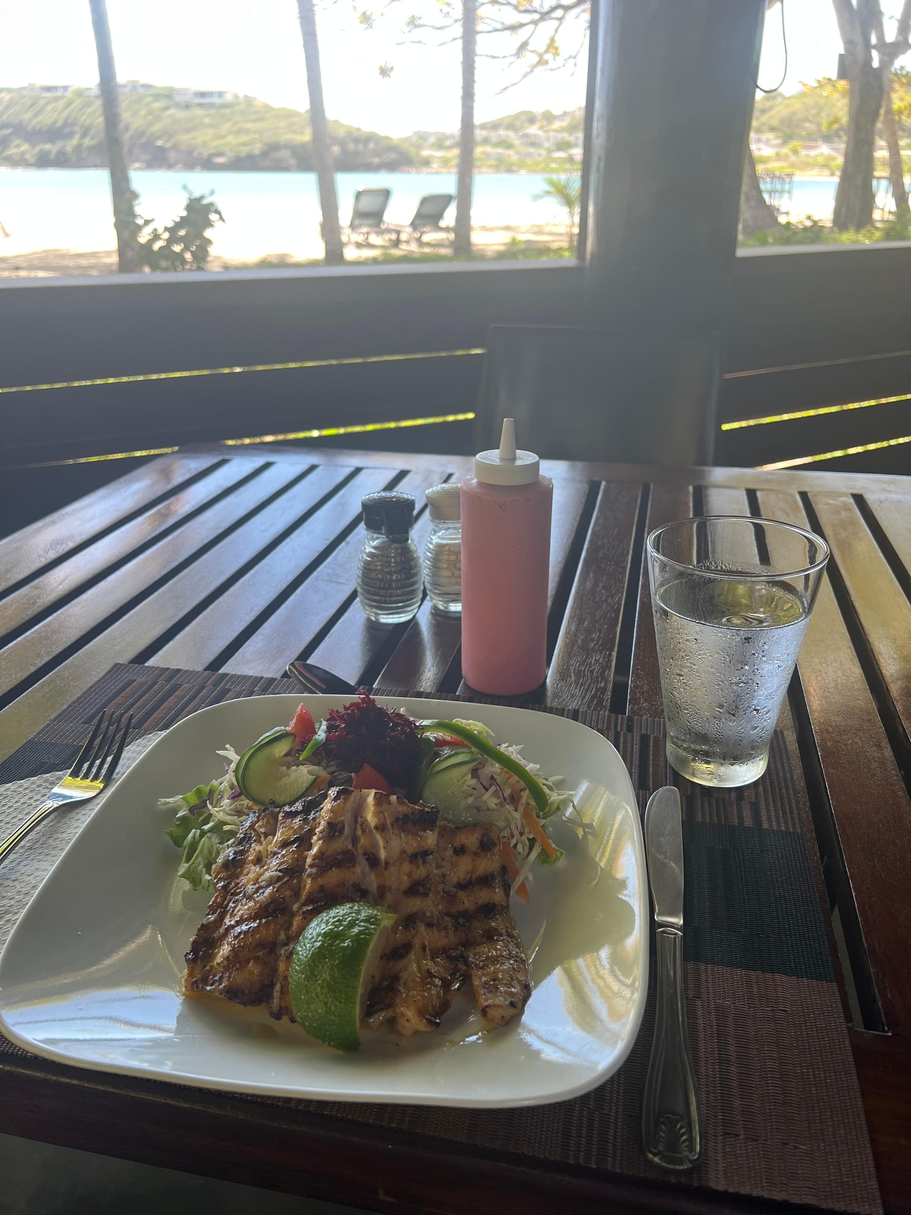 Grilled mahi mahi at the restaurant. 