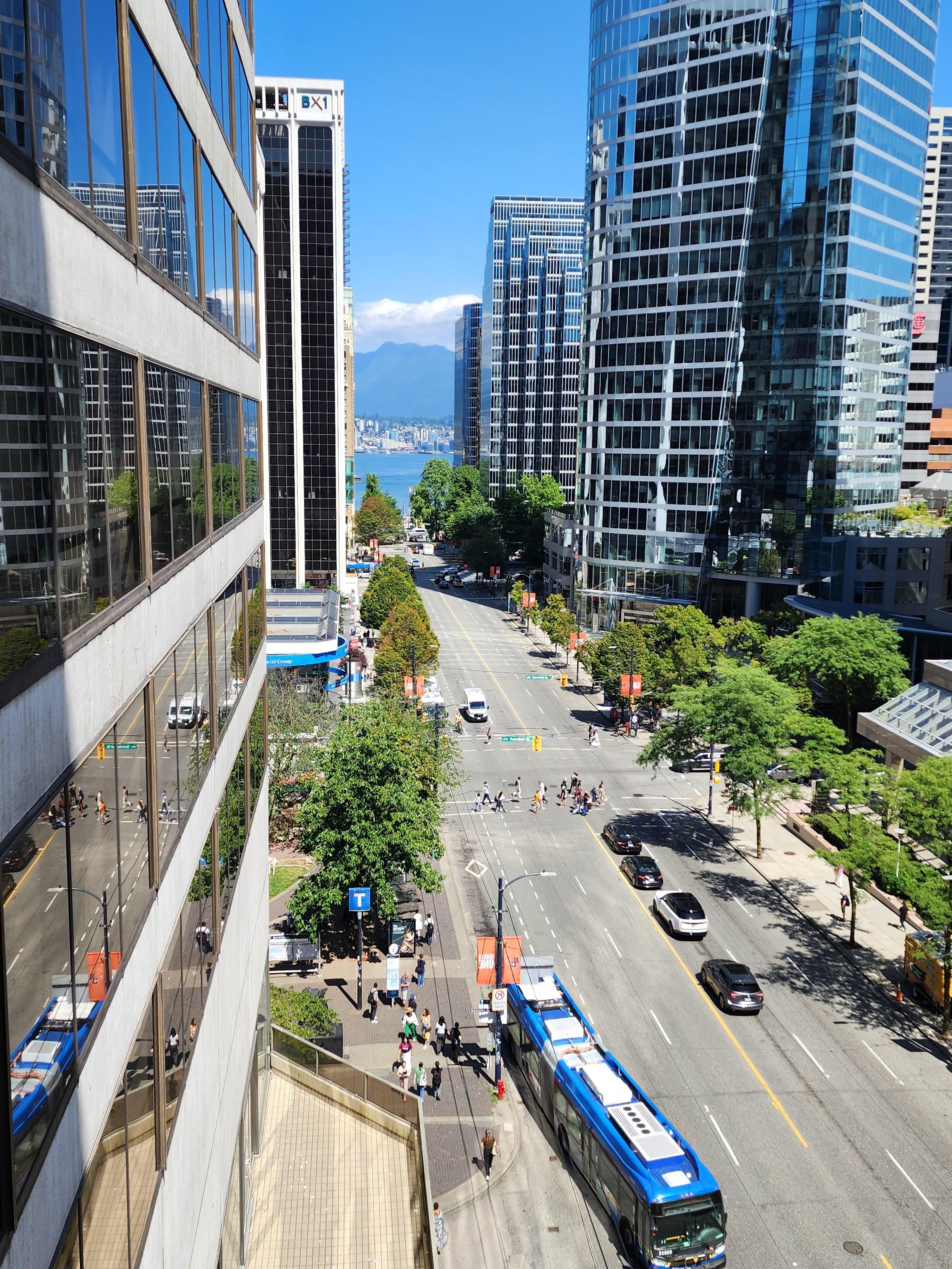 View from our balcony looking towards Canada Place 
