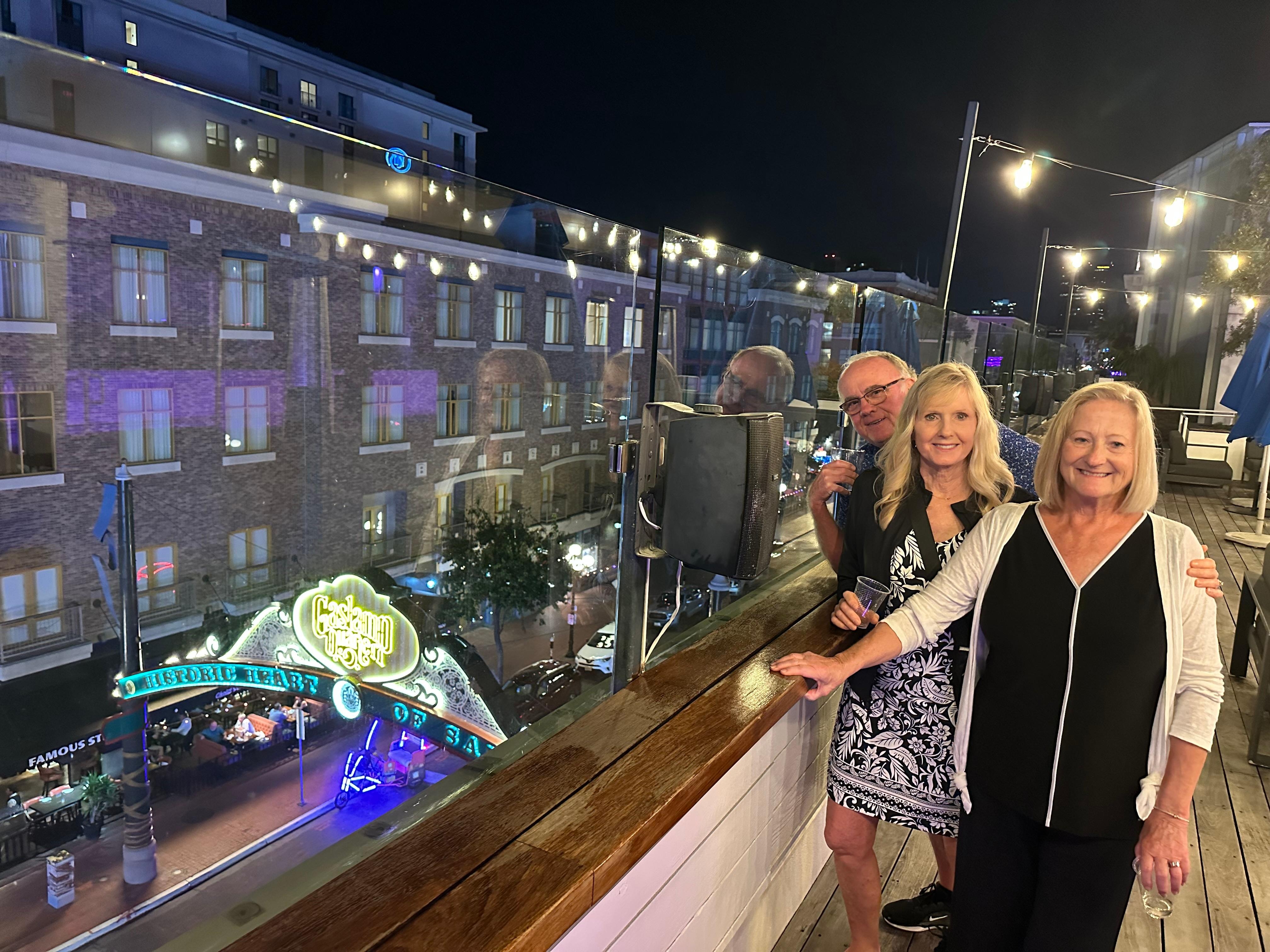 Rooftop pool looking down on the Gas Lamp District