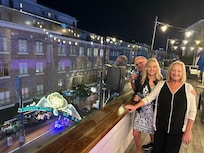 Rooftop pool looking down on the Gas Lamp District