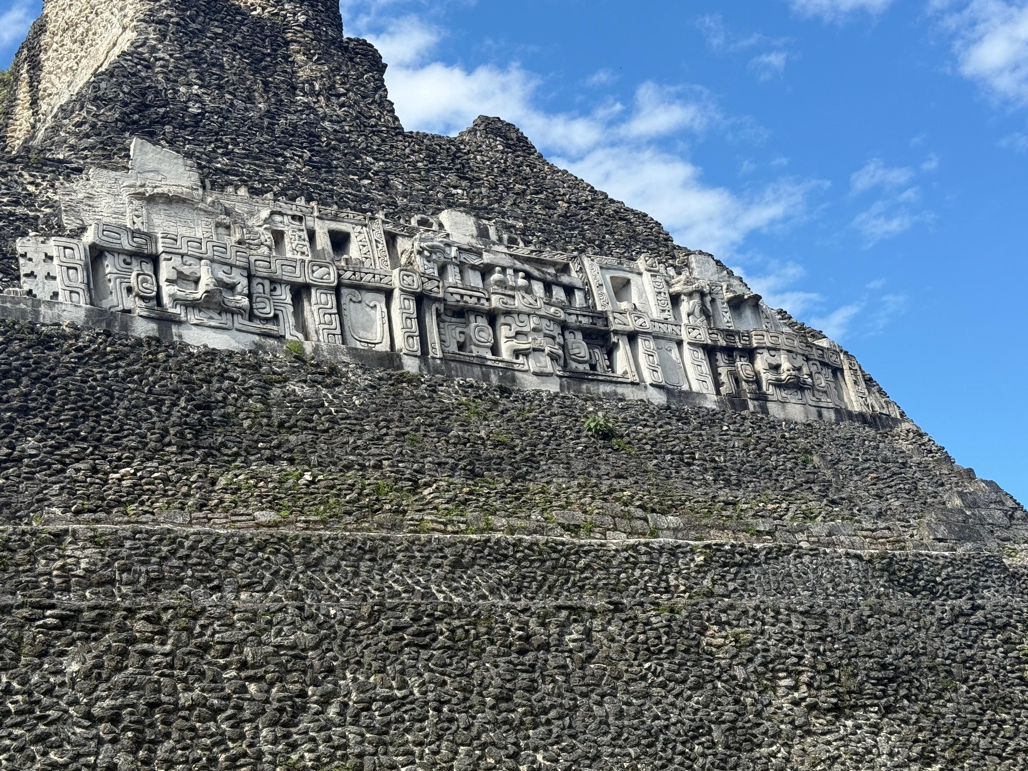 We drove to Xunantunich and climbed Mayan Ruins.