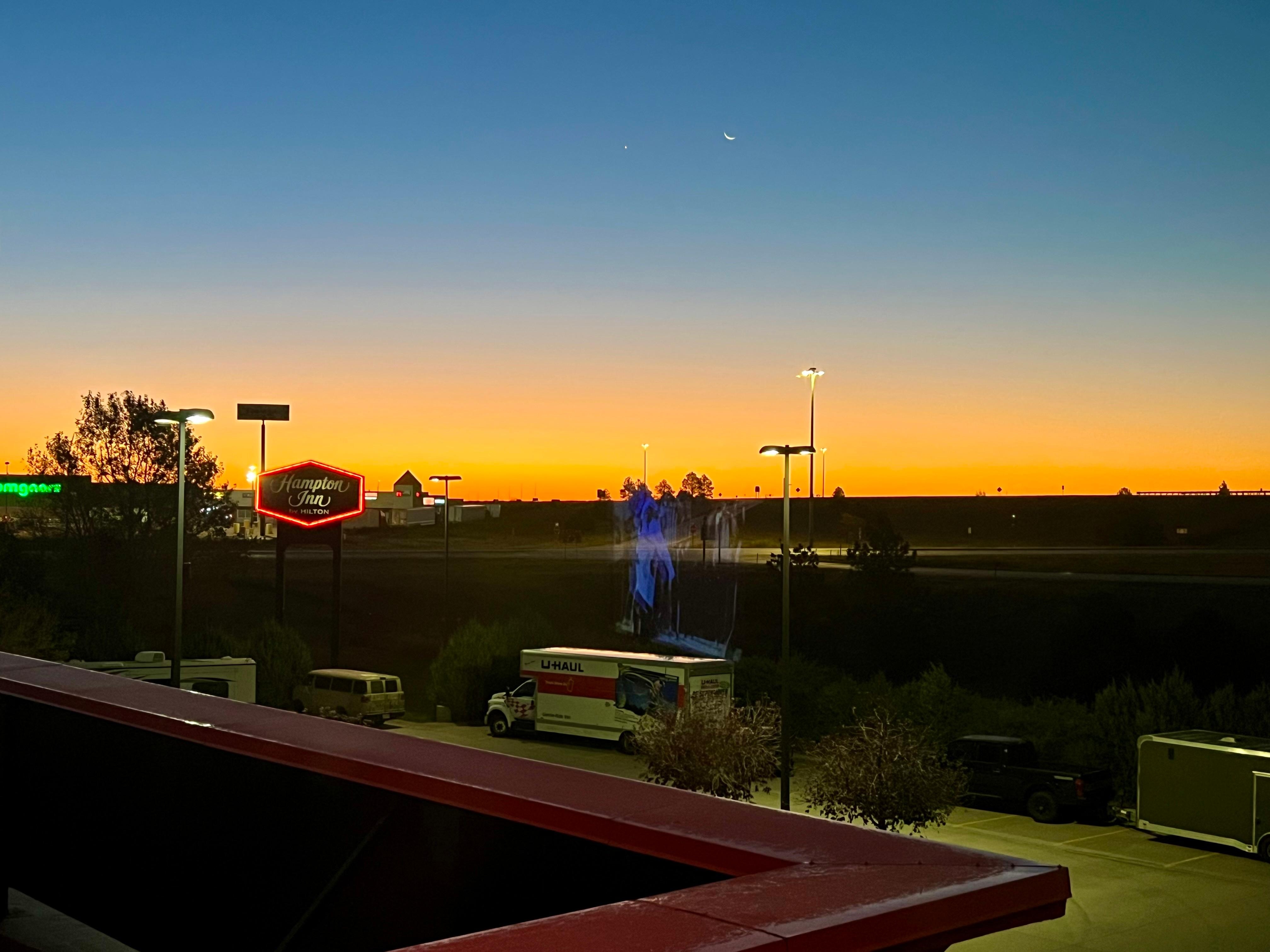 Beautiful sunrise from our room this morning!