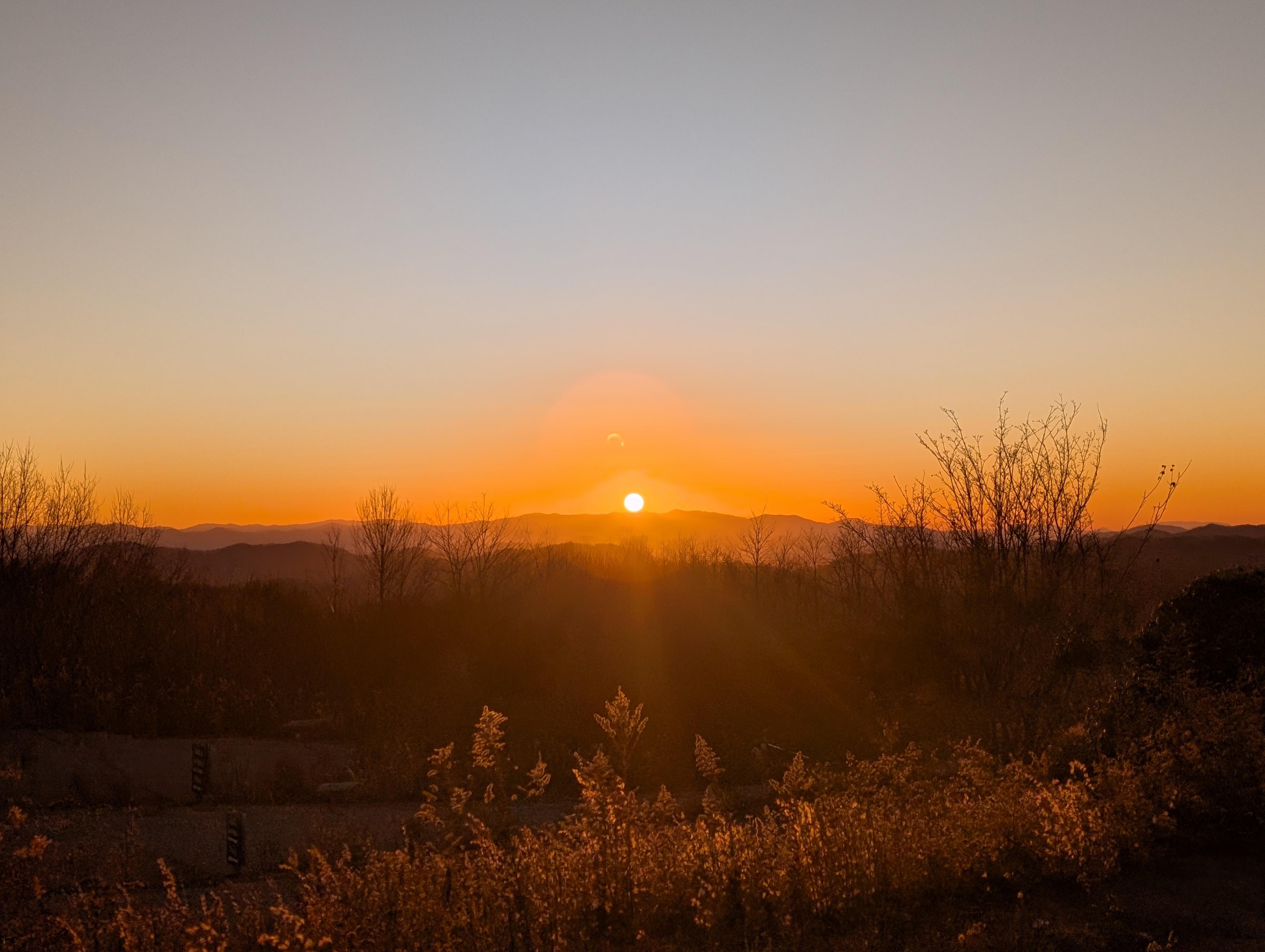 View from the parking lot at the top of the mountain 