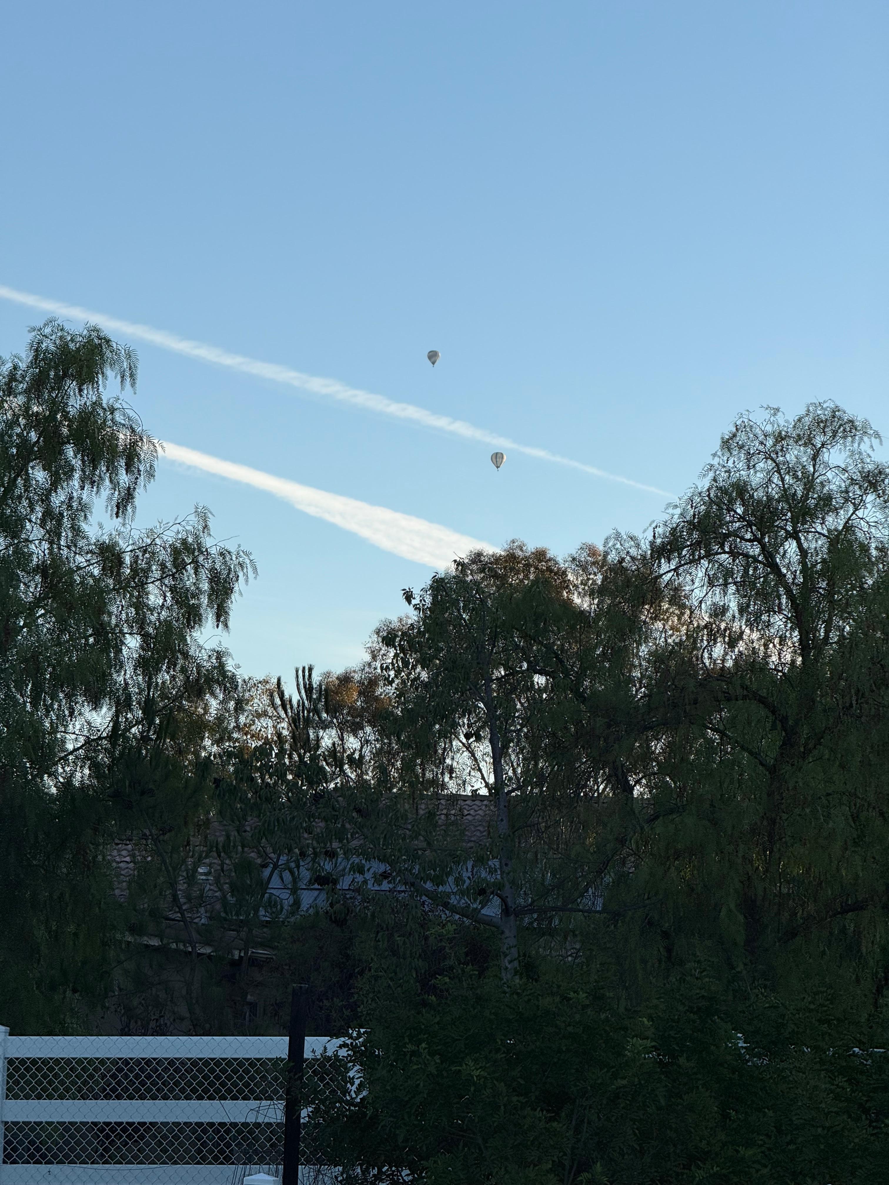Hot air balloons over Temecula