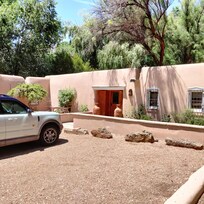 Parking and front door.