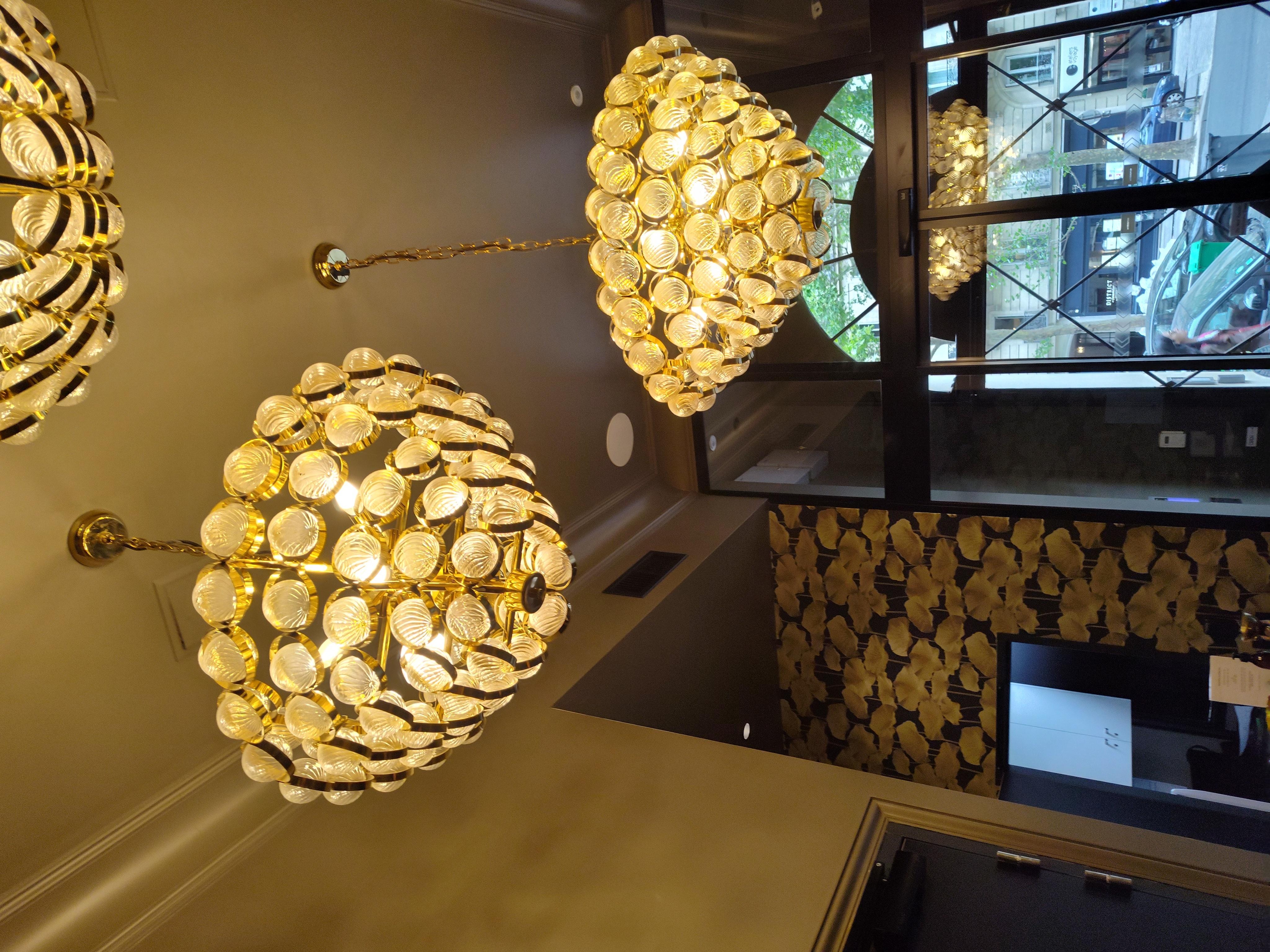Lobby chandeliers