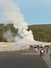 Old Faithful getting ready to do her thing