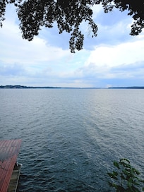 Perfect view of the lake from the back deck