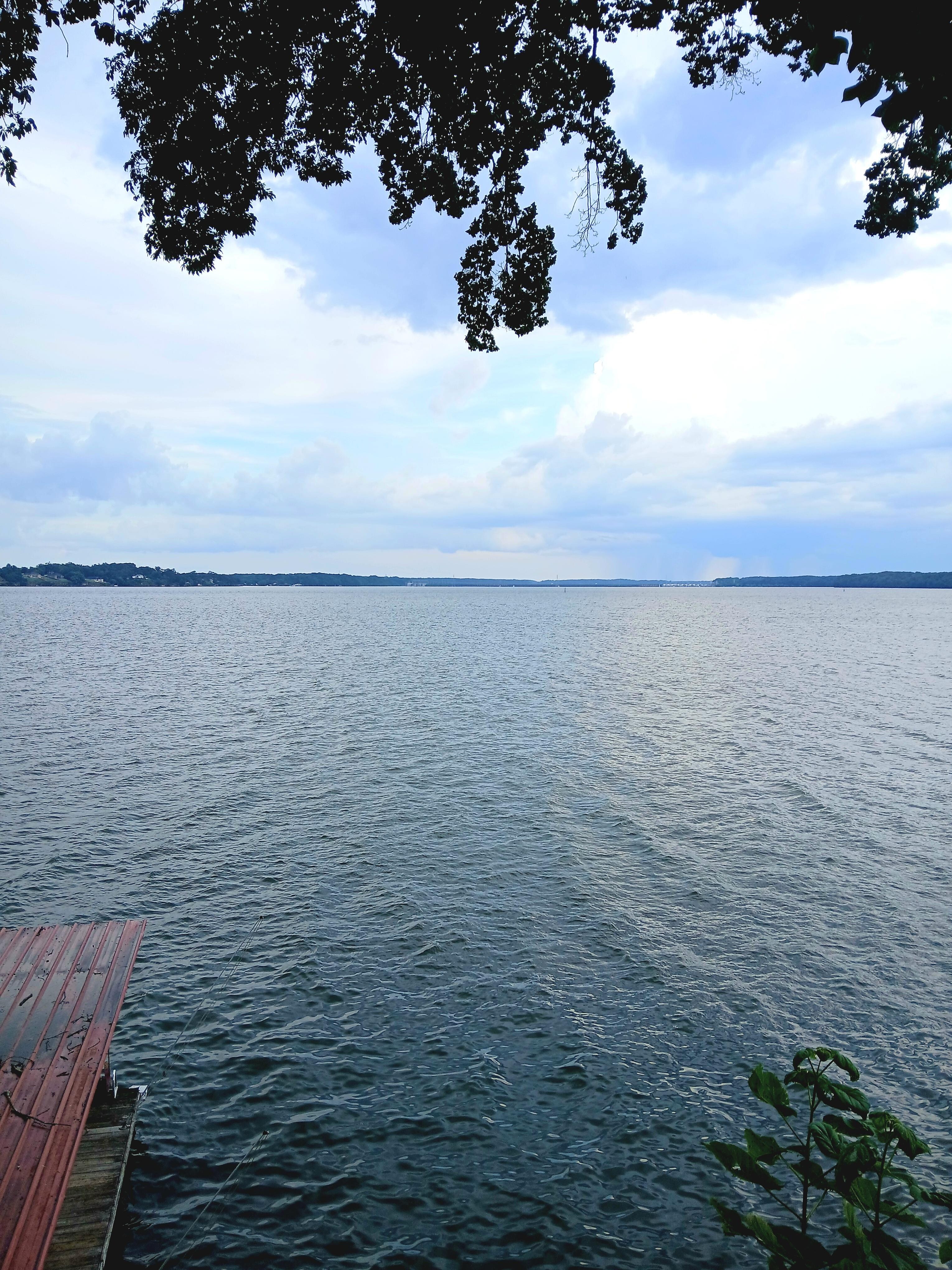 Perfect view of the lake from the back deck