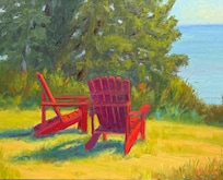 And the red Adirondack chairs!