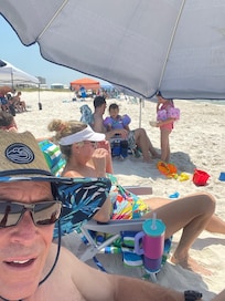 The beach wasn’t too crowded! We made some great memories.