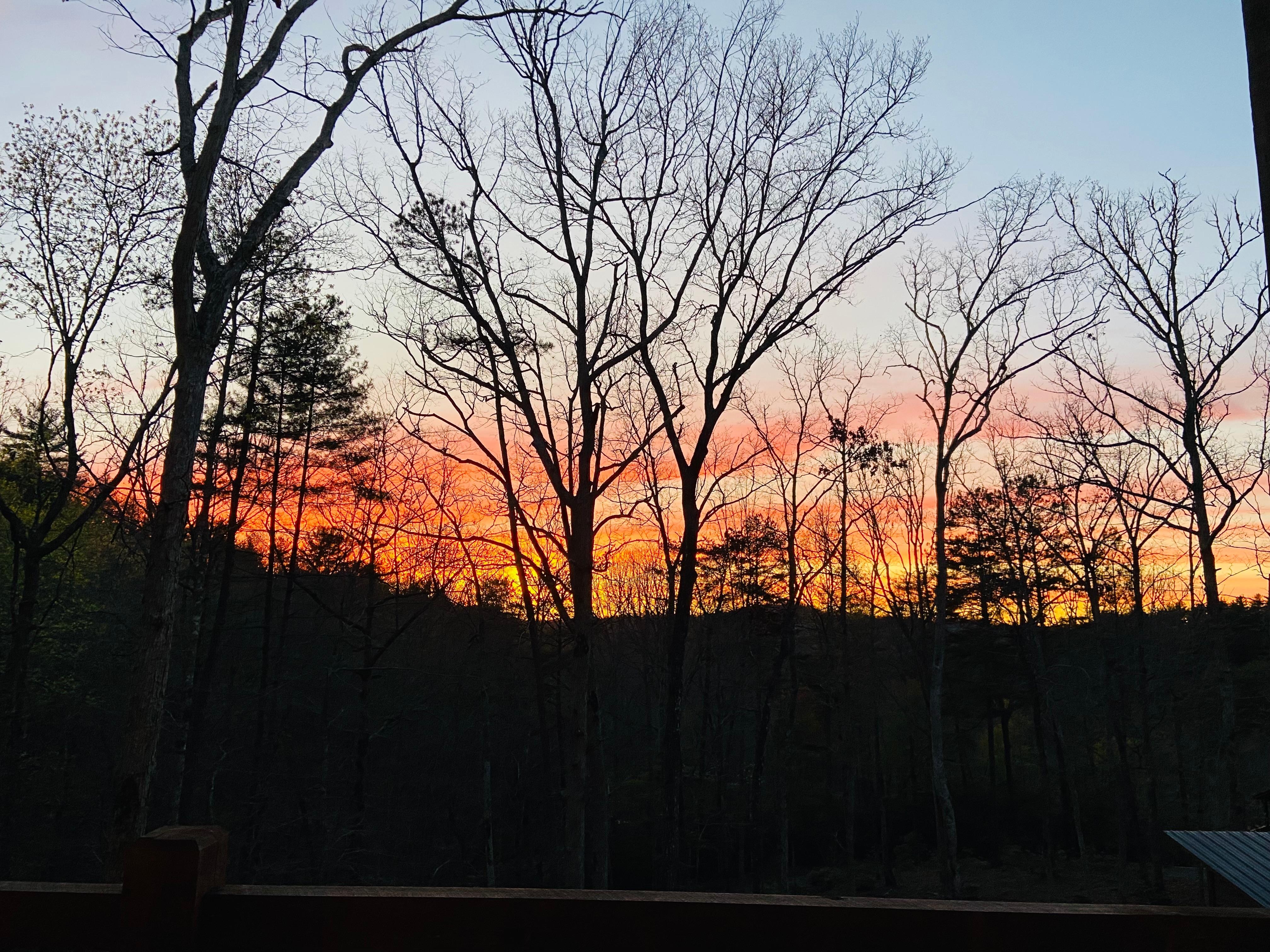 Sunset from the deck. 