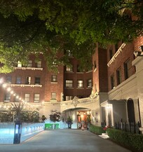 Outside in the evening.