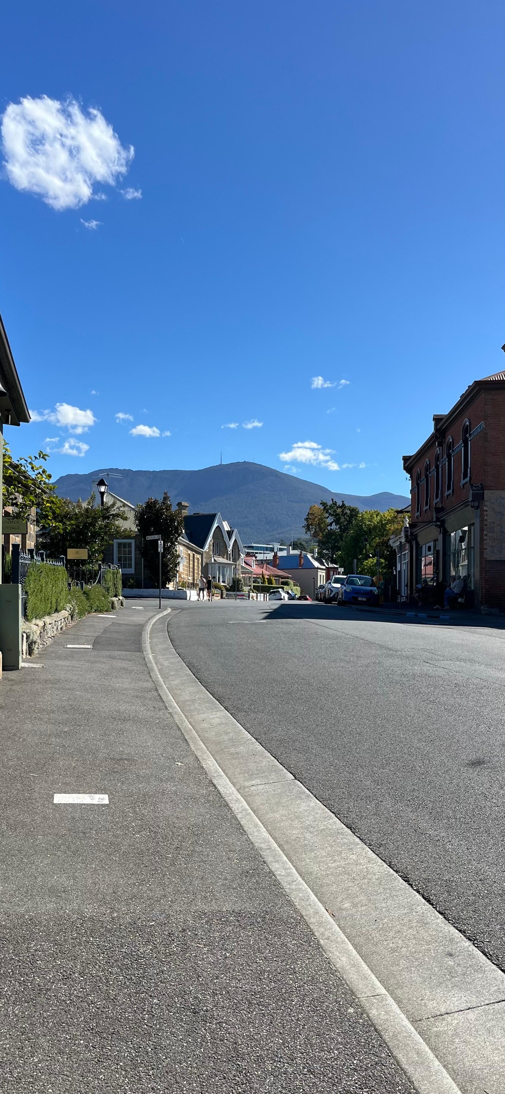 Street view towards Mt Wellington