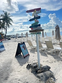 Beautiful beach , towels umbrellas inc