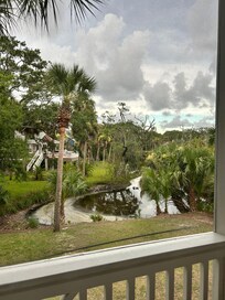 View from upstairs balcony