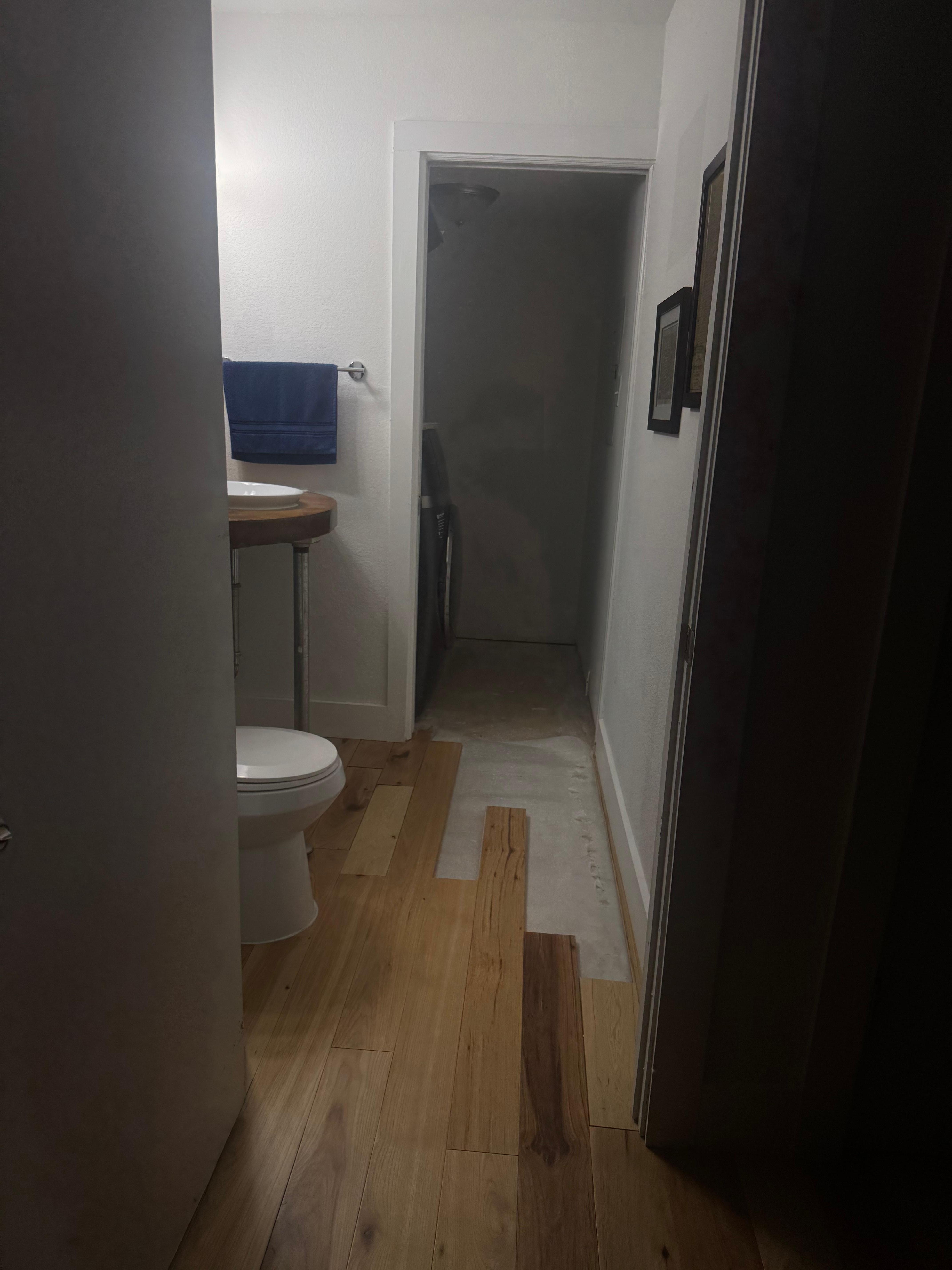 Downstairs laundry room, and bathroom. 