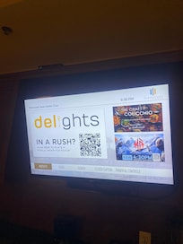 Welcome message at tv