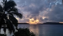 Sunset from our cabin