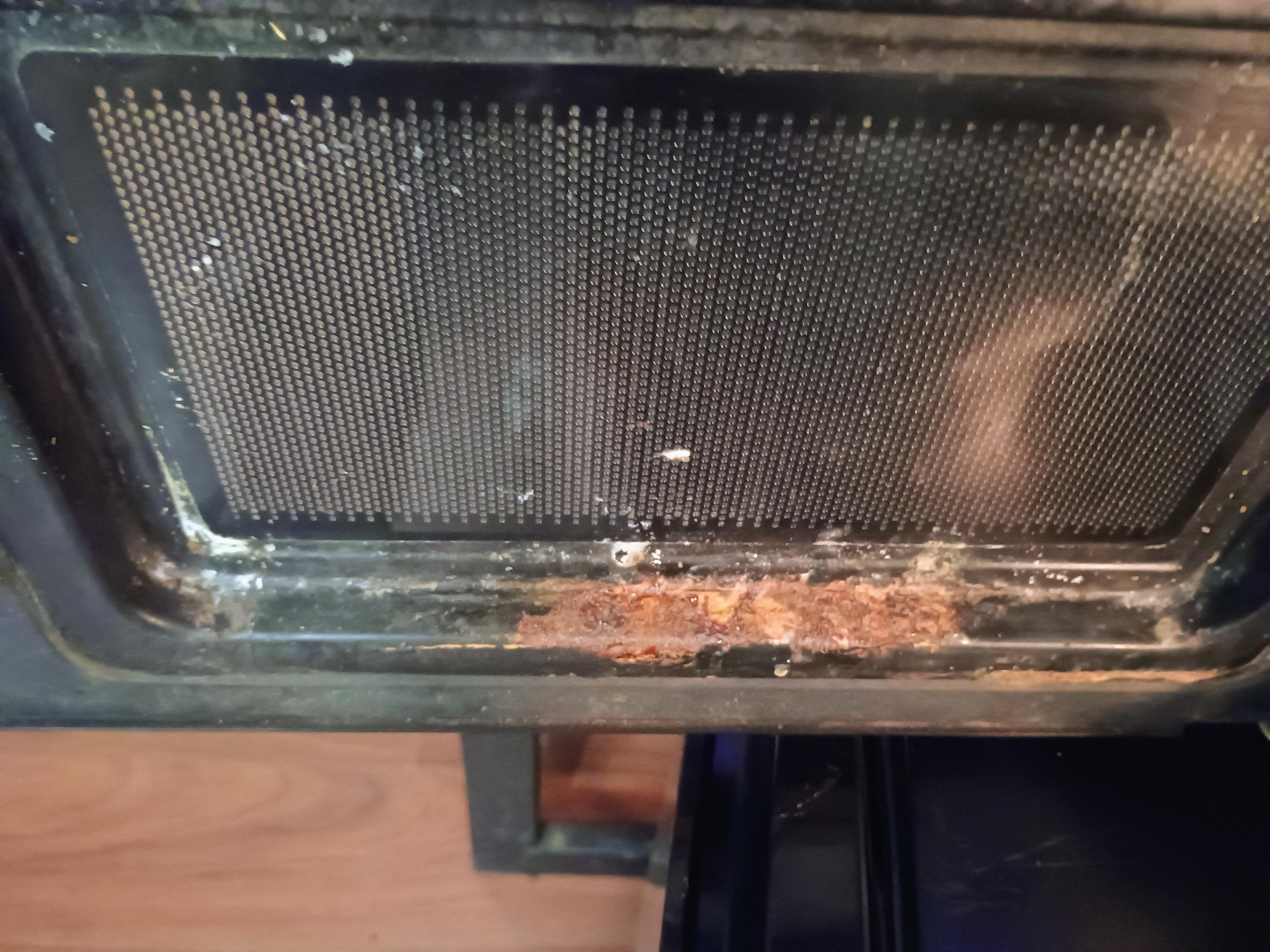 Inside of microwave upon check-in