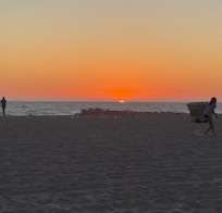 Beautiful sunset view from patio