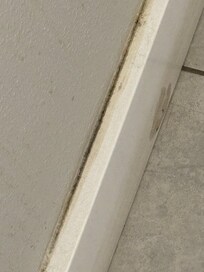 Baseboards in bathroom