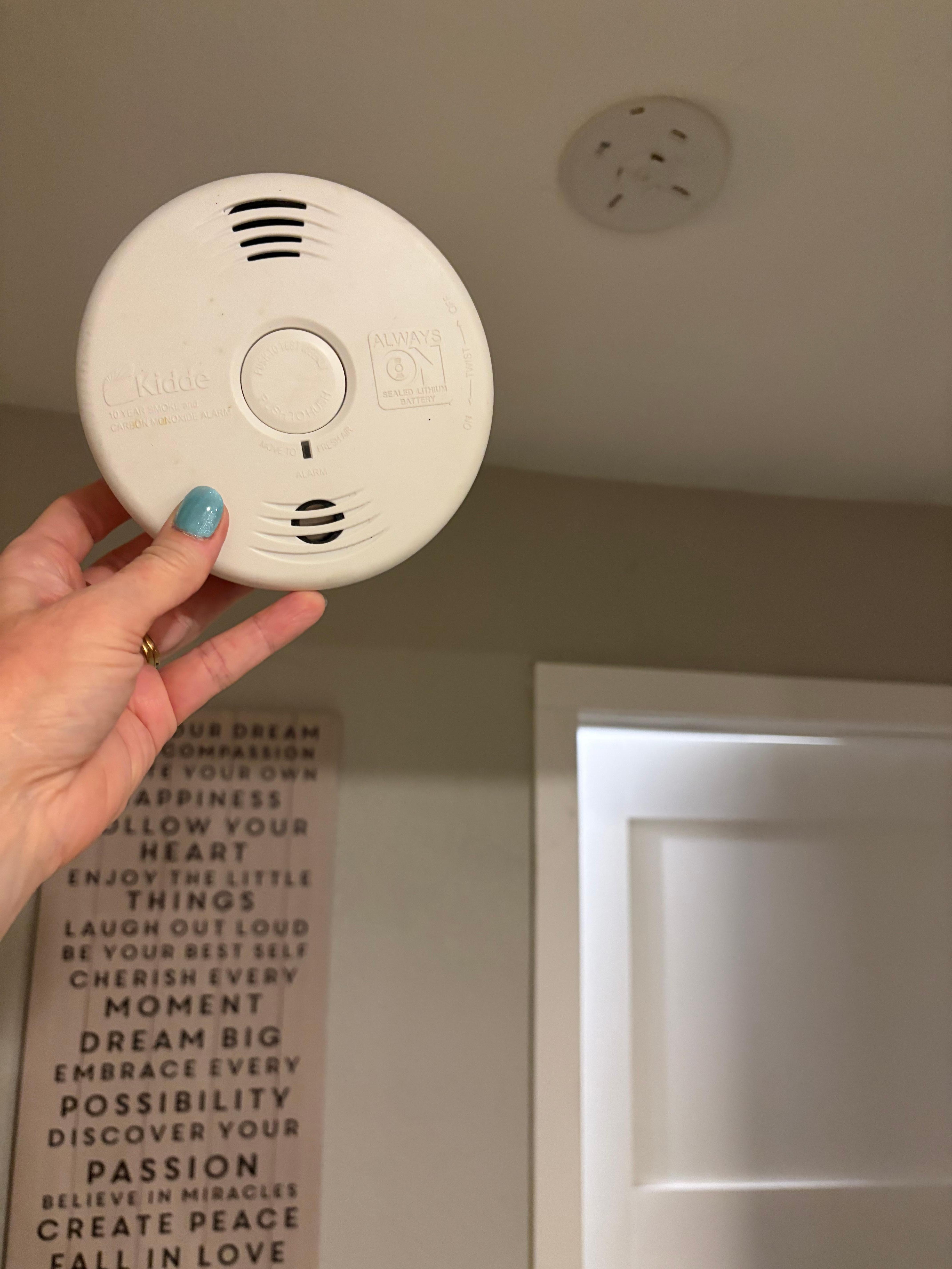 Smoke detector was found in a kitchen drawer. 