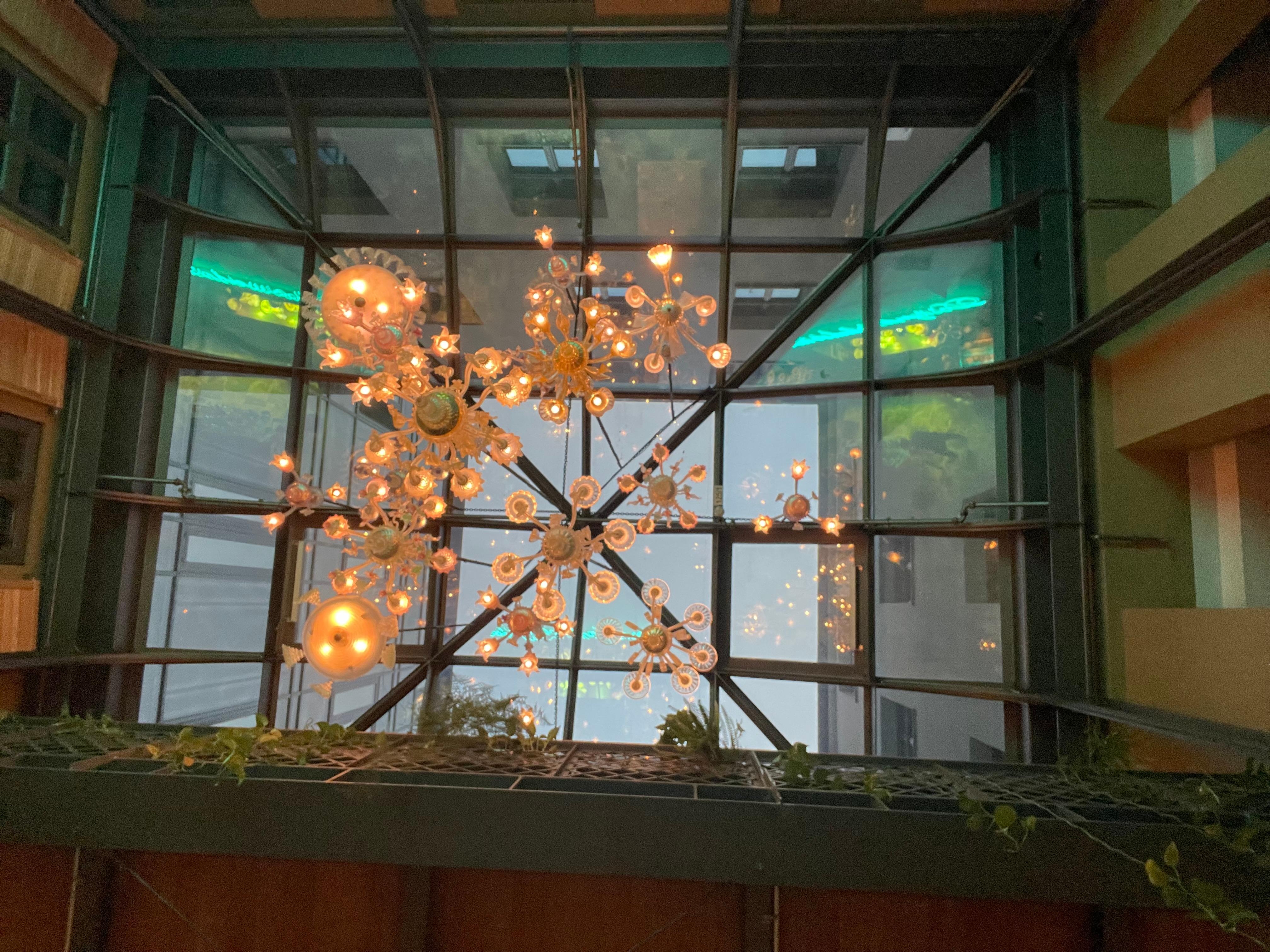 View above the table at dinner 