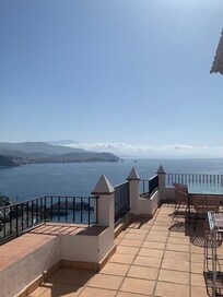 View of the terrace and Almunecar.