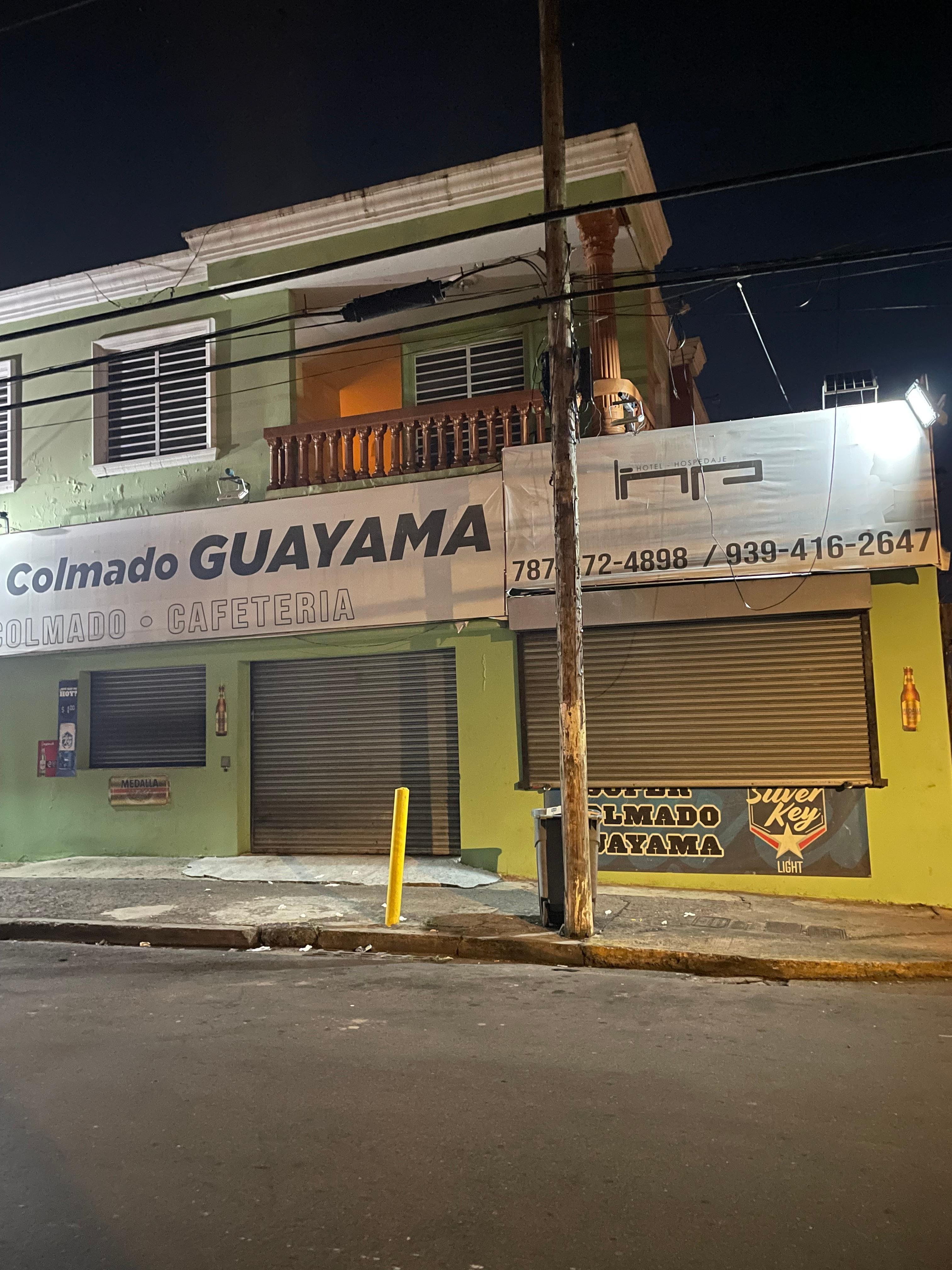 The place closes at night and has security gates because the neighborhood is so bad. 