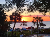 Sunrise from our balcony.