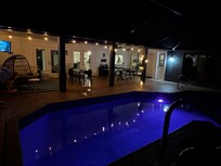 Outdoor area at night