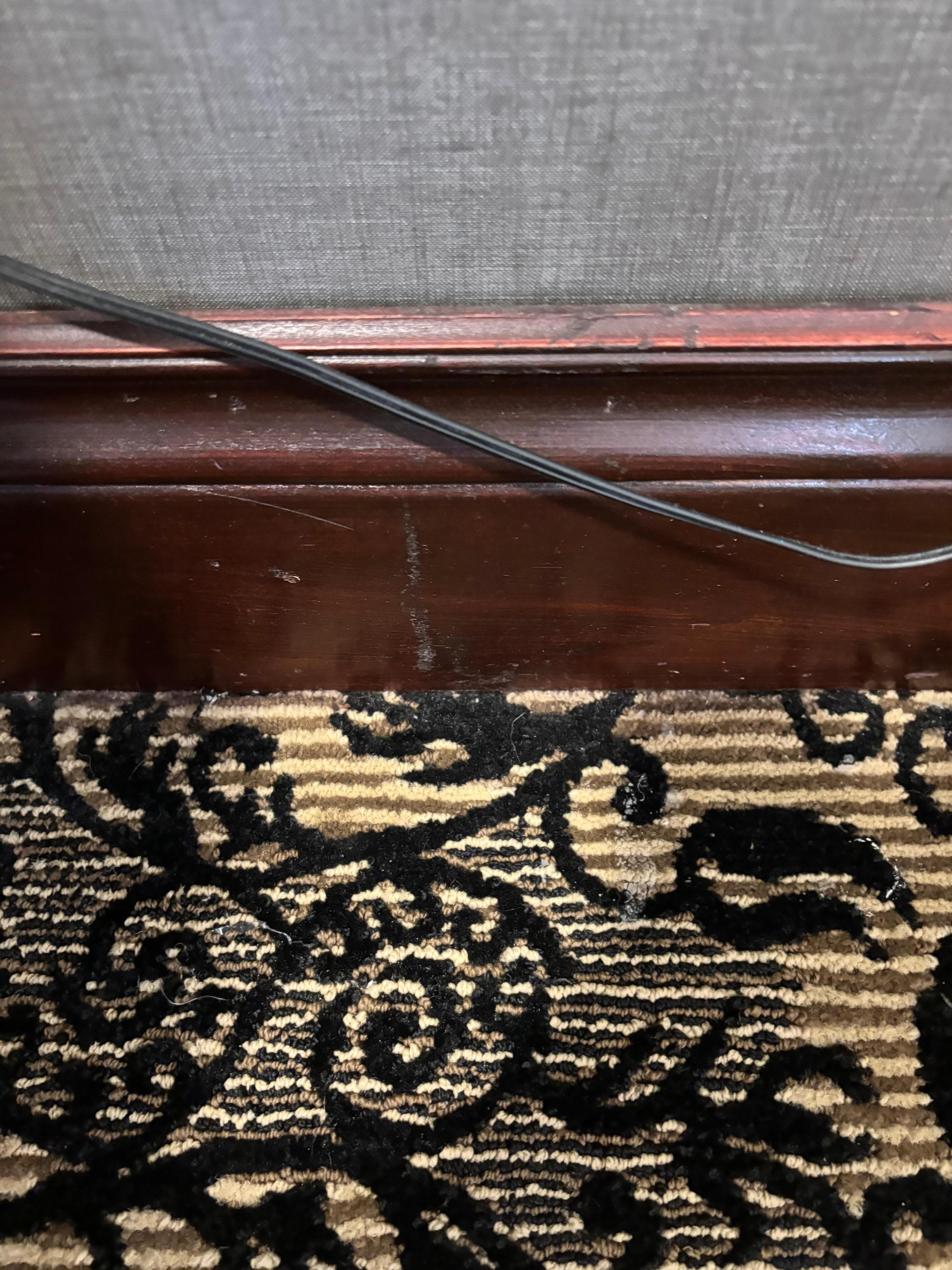 Old fraying carpet