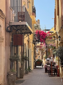 View of room/balcony from street.