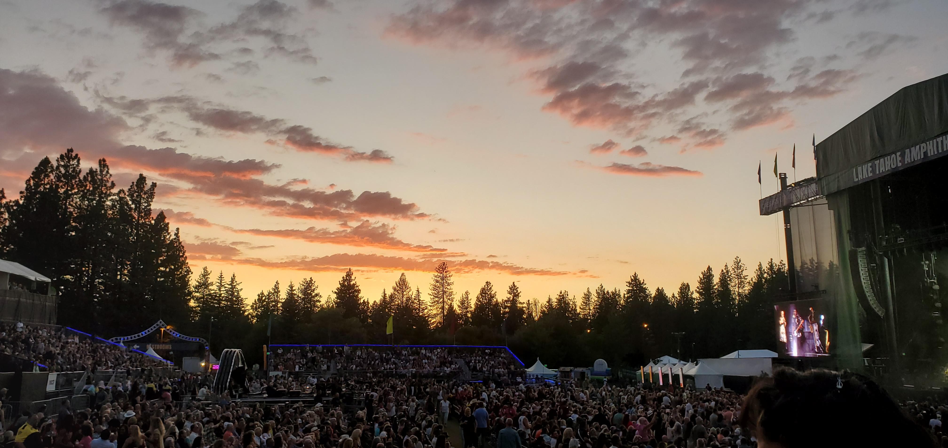 Lake Tahoe Amphitheater sunset 