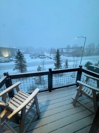 Looking out the sliding doors