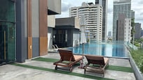 Swimming pool with a view.