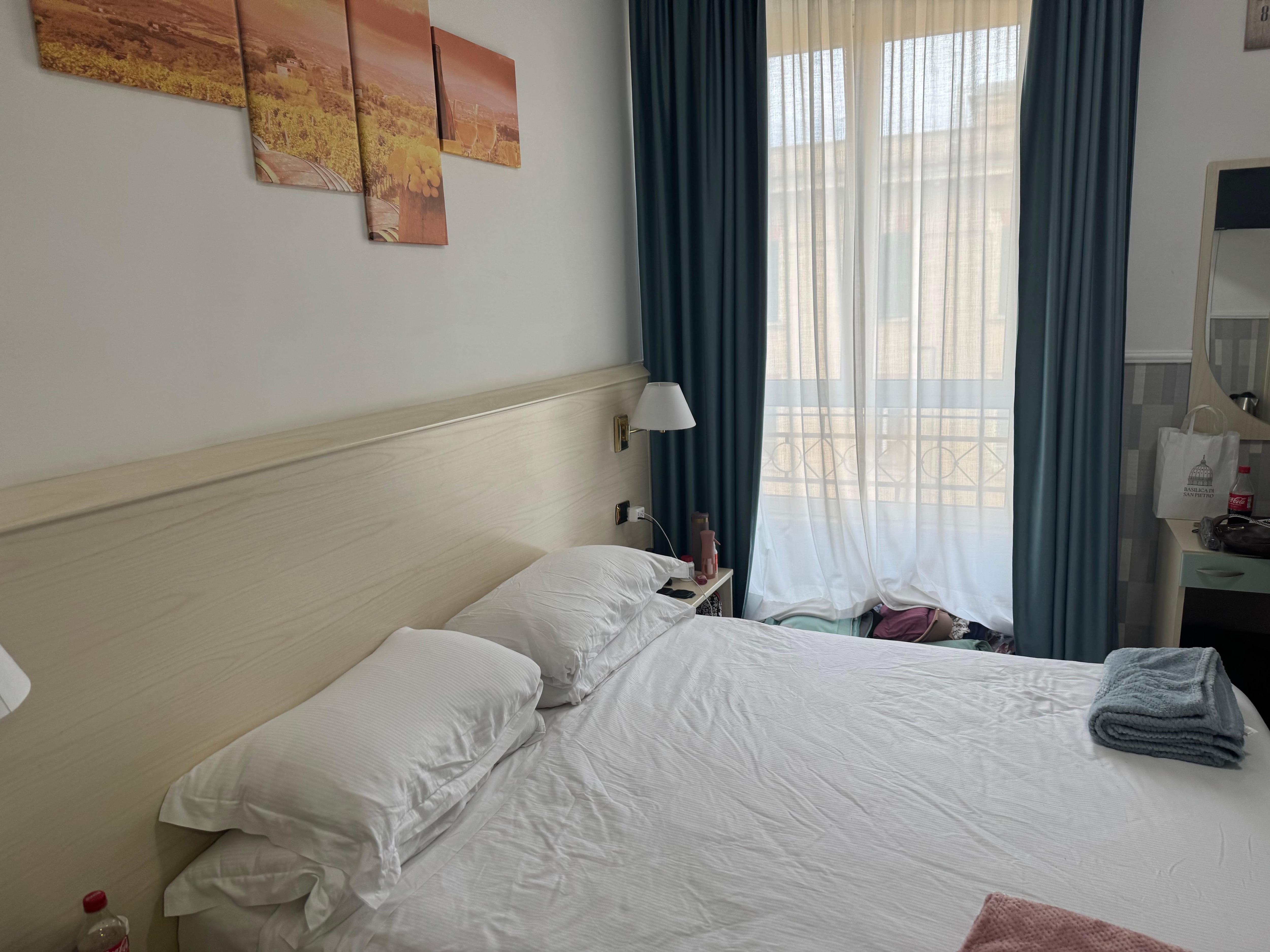This is the double bed in a triple room 