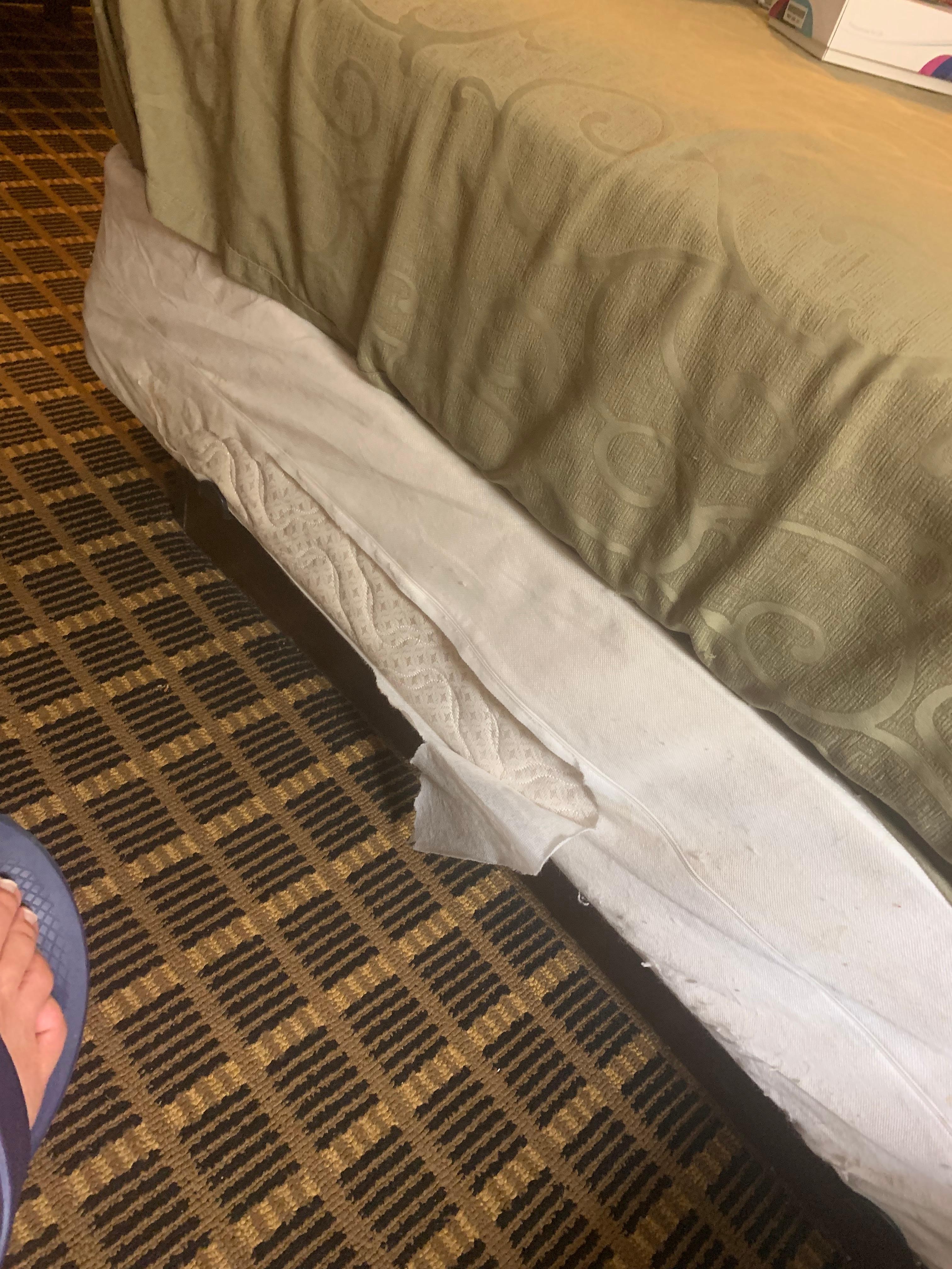 The 2nd bed - stained and ripped